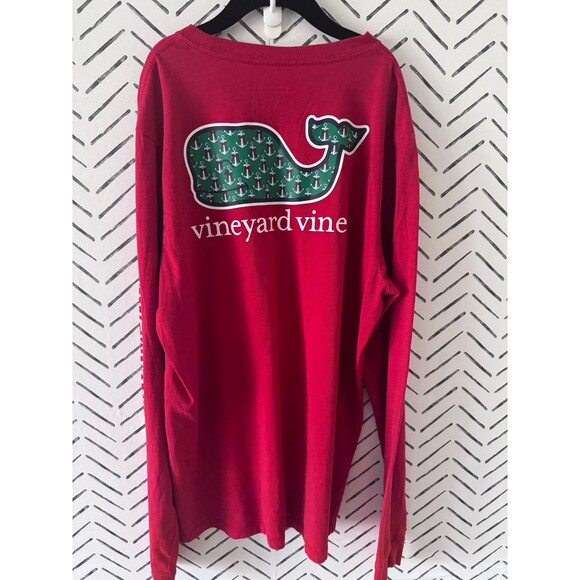 Vineyard Vines Red Bow Anchor Christmas Holiday T-Shirt Kids Size‎ XL - Picture 2 of 7